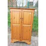 Modern pine 2 door wardrobe