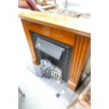 Flamerite electric coal affect fire with wood surround and built in hearth