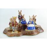 a collection of Royal Doulton Bunnykins figures comprising Autumn Days DB5, Family Photograph DB1,