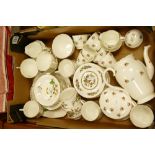 A mixed collection of ceramic items to include Adderley floral decorated part teaset,