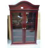 Mahogany Toy Car display unit with glazed doors ,