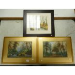 Two 1930's landscape scenes in gilt frames signed John Thorley,