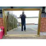 Very large bevel edged gilt framed wall mirror C10358