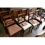 A set of 8 reproduction mahogany regency dining chairs including one carver (8)