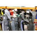 A large collection of golf clubs to include Donnay, Regal and Wilson,