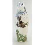 Moorcroft tall vase with eagle design,