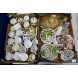 A mixed collection of ceramic items to include decorative floral patterned miniature teapots,