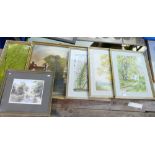 A collection of framed landscaped scenes by L Eardley,