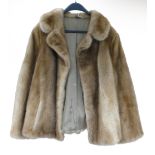 Ladies vintage blonde mink fur jacket, s