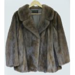 Ladies vintage brown mink fur jacket, si
