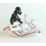 Sitzendorf porcelain figure of baby on a