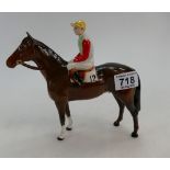 Beswick jockey on standing brown horse 1862