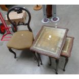 Victorian mahogany balloon back dining chair (in need of attention),