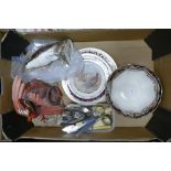 A mixed selection of ceramic items to include two Masons Mandalay bowls and a quantity of silver