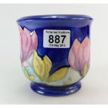 Moorcroft planter decorated in the Magnolia design,