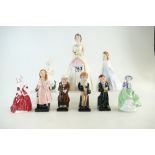 A collection of Royal Doulton figures to include Her Majesty Queen Elizabeth II HN3440 ltd edt,