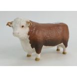 Beswick Hereford bull 1363A in matte (minute nip to edge of one ear)