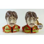 Kevin Francis Limited Edition pop bust of John Lennon & similar item with french horn handle (2)