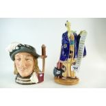 Royal Doulton character jug Aramis D6441 and Coco figure from the Mikado HN2898 (second)