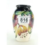Moorcroft Anna Lily vase. 12.7cm high. 1sts in quality.