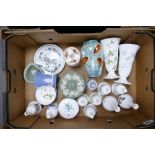 A mixed collection of items to include wedgwood decorative bells,