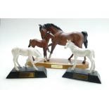 Beswick horses, Spirit of Freedom, Sunlight and adventure.