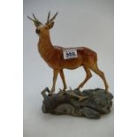 Beswick Stag on Rock matt 2629 (restuck horns)