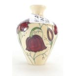 Moorcroft Chocolate Cosmos vase. 10cm high. 1sts in quality.