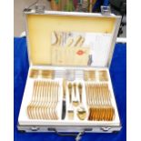 Solingen Bestecke 24ct gold plated cutlery set in case