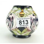 Moorcroft Dance of the Bumblebees vase. numbered edition 8. 10cm high.