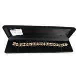 9ct rose gold quality ornate bracelet, 13.