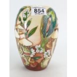 Moorcroft vase decorated in the Underwood design, limited edition 1998 by D Hancock,height 19cm,