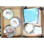 A job lot of 25 collectors plates some boxed and some with certificates. Two trays.