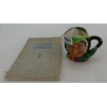 Royal doulton small charcter jug Sairey Gamp and a old reference book on figurines,