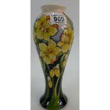 A Moorcroft tall vase in the Little Gem Daffodil design by Kerry Goodwin. Limited Edition 53/75.