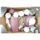 Wedgwood Susie Cooper design coffee set in the Mulberry Camelia design (15)