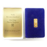 Degussa fine gold bar,