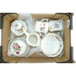 A collection of seven Royal Crown Derby - Derby Posies pattern - items including loving cup,