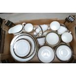 A collection of Royal Grafton Viscount patterned dinnerware to include cups, saucers, dinner plates,