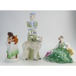 Royal Doulton figures Park Parade Hn3116,Elyse HN3474 and One For You HN2970,