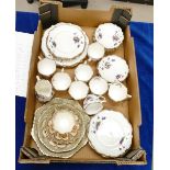 A mixed collection of ceramic items to include floral decorated teaware, cups, saucers,
