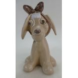 Sylvac large model of a seated toothache dog 2451 in beige & brown colourway,