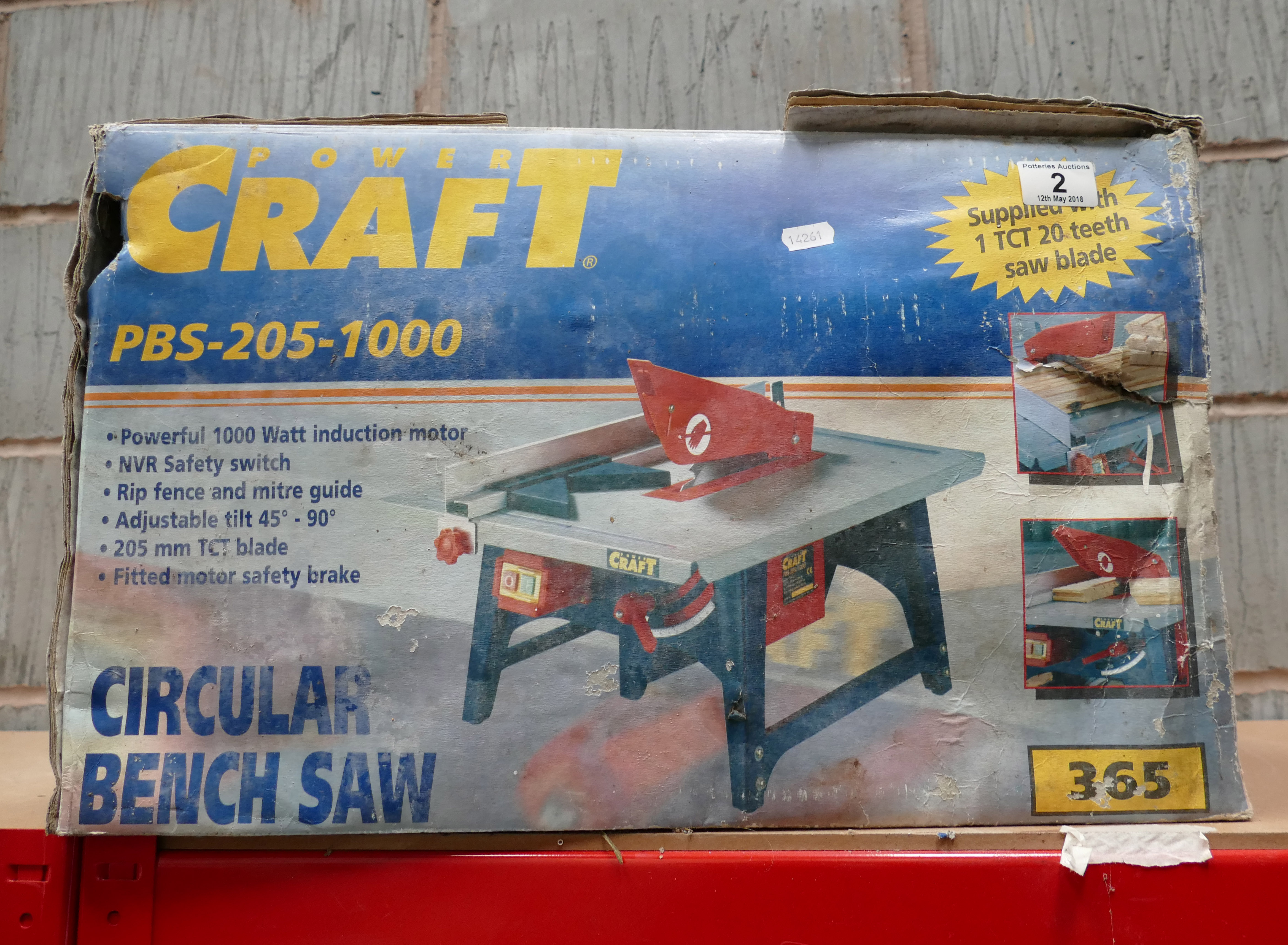 Boxed Powercraft circular power saw.