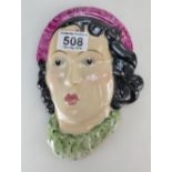 Kevin Francis Peggy Davies wall plaque of Art Deco lady,