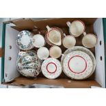 A mixed collection of ceramic items to include Burleighware floral decorated part tea set,