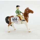 Beswick Girl on Skewbald pony 1499