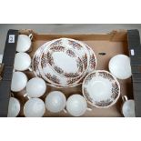 A large collection of Colclough floral decorated dinner ware to include dinner plates, side plates,