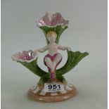 Wedgwood Sea Sprite bone china figural vase. Height 19cm.
