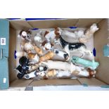 A good collection of various Sylvac pottery dogs (approx 24)