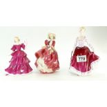 Royal Doulton lady figures Fiona HN2694 (second), Top Of The Hill HN1834 (second),